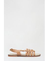 Dorothy Perkins - Wide Fit Leather Tan Jelly Sandal - Lyst