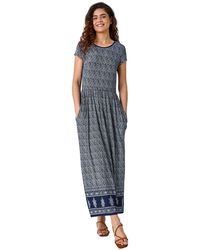 Roman - Paisley Relaxed Stretch Maxi Dress - Lyst