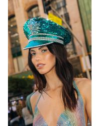 Nasty Gal - Embellished Diamante Sequin & Studded Party Hat - Lyst
