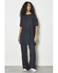Apricot - Shimmer Mesh Layered Tunic Top - Lyst