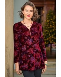 Joe Browns - Hazel Printed Velour Tunic With Zip Detail - Lyst