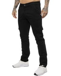 Enzo - Slim Fit Stretch Cargo Chinos - Lyst