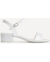 Linzi - Chapel Bridal Ivory Satin Heeled Sandals - Lyst
