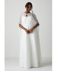 Coast - All Over Sequin Embellished Maxi Bridal Cape - Lyst