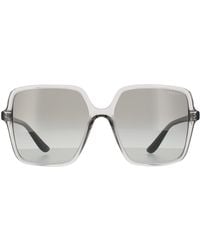 Vogue - Square Transparent Grey Grey Gradient Sunglasses - Lyst