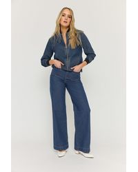 Long Tall Sally - Tall Pocket Detail Wide Leg Jeans - Lyst