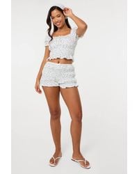 Pink Vanilla - Ditsy Print Micro Shorts - Lyst