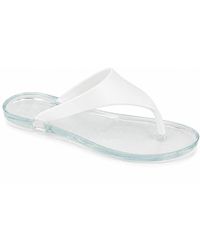 Spot on - Metallic Toe Post Flat Sandals - Lyst