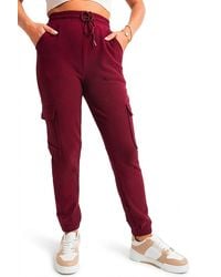 IKRUSH - Holly Fleece Lined Cargo Pocket Trouser W/ Drawstring - Lyst