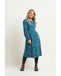 Brakeburn - Uma Floral Paisley Midi Dress - Lyst