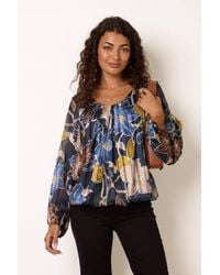 Blue Vanilla - Long Sleeve Round Neck Blouse - Lyst