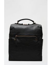 Dorothy Perkins - Luxe Leather Zip Front Backpack - Lyst