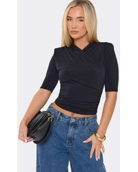 EGO - Short Sleeve V-Neck Top - Lyst