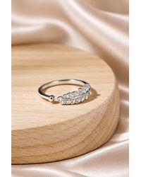 Lovii - 14K-Plated Elegant Adjustable Leaf Ring - Lyst