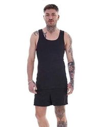 Keanu - Ribbed Cotton Blend Fitted Vest Top (Pack Of 6) - Lyst