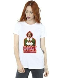 Elf - Santa's Coming Cotton Boyfriend T-Shirt - Lyst