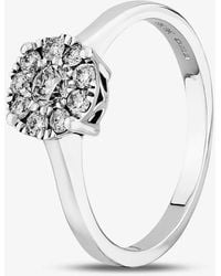 T.H.Baker - 9Ct 0.50Ct Diamond Cluster Ring - Lyst