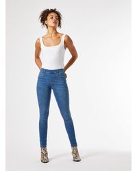 Dorothy Perkins - Tall Blue Mid Wash Eden Jeans - Lyst