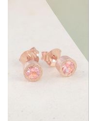 Otis Jaxon London - Tourmaline Sterling October Birthstone Stud Earrings - Lyst