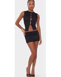 EGO - Lace Low Rise Mini Skirt - Lyst