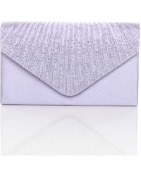 AJVANI - Diamante Envelope Clutch Bag - Lyst