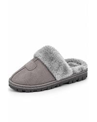 Spot on - Shearling-Lined Suede Mule Slippers With Supportive Outdoor Sole - Lyst