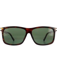 Polaroid - Rectangle Dark Havana Green Polarized Sunglasses - Lyst