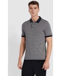 Farah - Rutland Short Sleeve Check Polo Shirt True - Lyst
