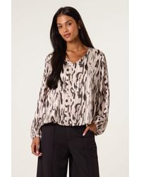 Blue Vanilla - Long Sleeve V-Neck Blouse - Lyst