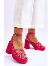 Love Lace - Sculpted High Heel Sandals With Secure Ankle Strap Everyday Comfort - Lyst