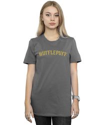 Harry Potter - Collegial Hufflepuff Cotton Boyfriend T-shirt - Lyst