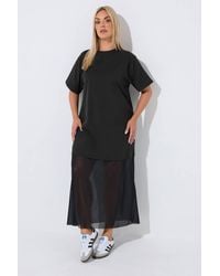 Yours - Lace Hem Maxi Dress - Lyst