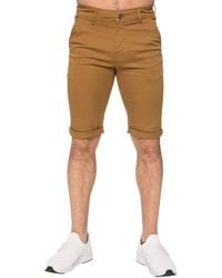 Enzo - Slim Fit Stretch Chino Shorts - Lyst