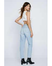 Nasty Gal - Organic Cotton Straight Leg Denim Jeans - Lyst
