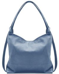 Sostter - Denim Blue Pebbled Leather Convertible Tote Backpack - Balia - Lyst
