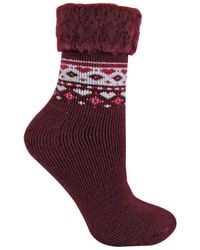 Sock Snob - 1 Pack Turn Over Top Warm Nordic Bed Socks For Winter - Lyst