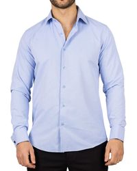 TruClothing - Long Sleeve Regular Fit Double Cuff Twill Oxford Shirt - Lyst