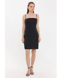 Hiccup - Spaghetti Strap Tie-Front Mini Dress - Lyst