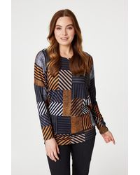 Izabel London - Patchwork Print Relaxed Fit Top - Lyst