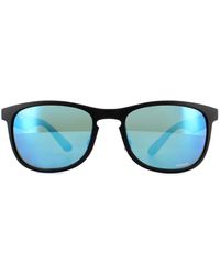 Ray-Ban - Square Matte Black Blue Mirror Polarized Chromance Rb4263 Sunglasses - Lyst