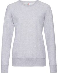 Fruit Of The Loom - Lightweight Lady Fit Raglan Sweatshirt - Lyst