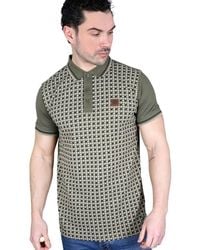 Lambretta - Houndstooth Polo Shirt - Lyst