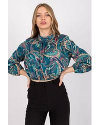 Love Lace - Everyday Stand Collar Short Blouse Long Sleeve - Lyst
