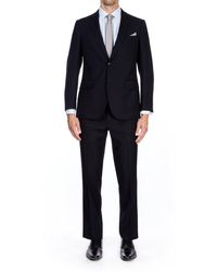Burton - Navy Tailored Fit Twill Suit Jacket - Lyst