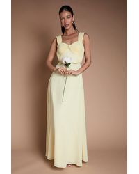 Coast - Pleated Chiffon Tie Sleeve Bridesmaid Maxi Dress - Lyst