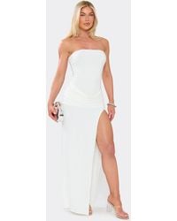 EGO - Sleeveless Drape Maxi Dress - Lyst