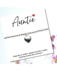 Aye Do Gifts - Auntie Gift Card With Heart Charm Bracelet & Gifts Card - Lyst