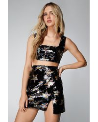 Nasty Gal - Premium Star Sequin Mini Skirt - Lyst