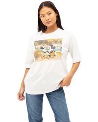 Disney - Mickey & Minnie Mouse Lakeside Oversized Cotton T-shirt - Lyst