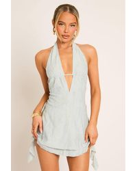 Rebellious Fashion - Distressed Plunge Mini Dress - Lyst